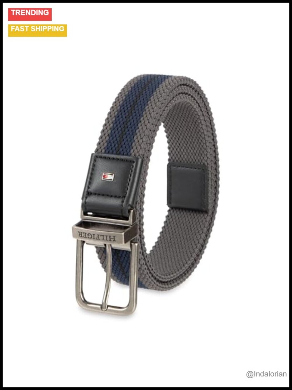Reversible Leather Stretch Web Belt 2-in-1 Adjustable Dress Casual